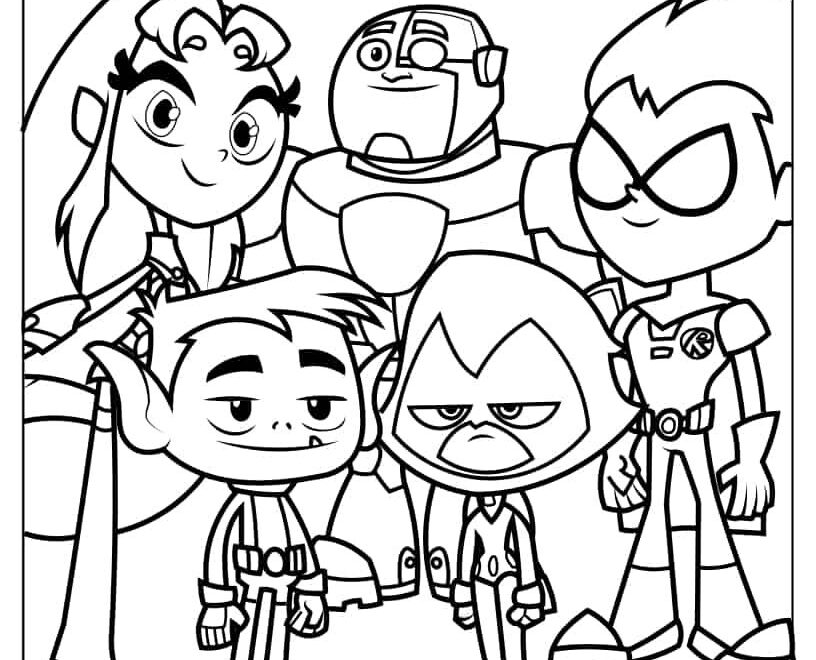 Teen Titans GO Coloring Pages Print And Color