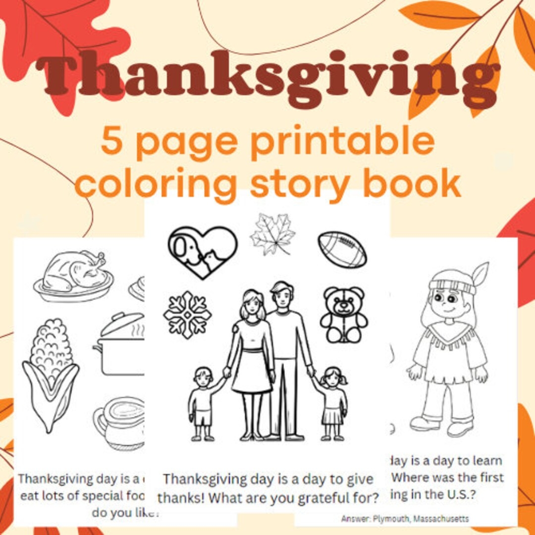 Thanksgiving Story Coloring Pages Thanksgiving Story Coloring Pages
