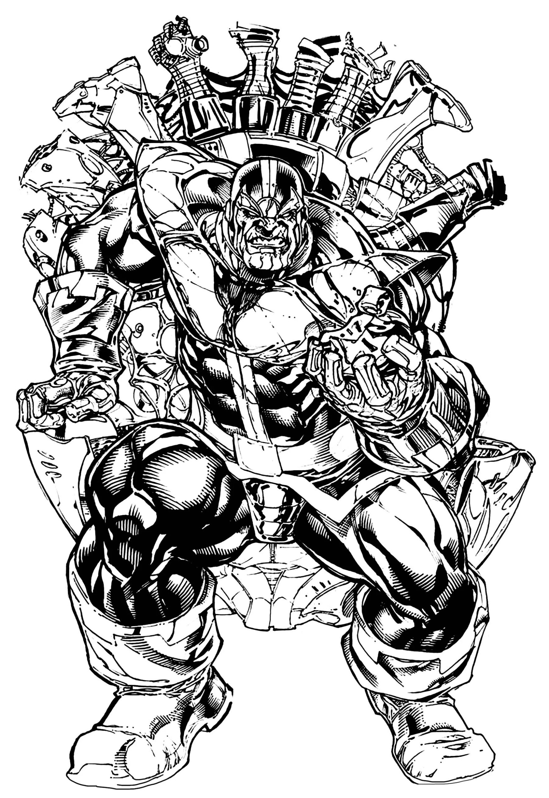 Thanos Marvel Book And Comic Coloring Pages