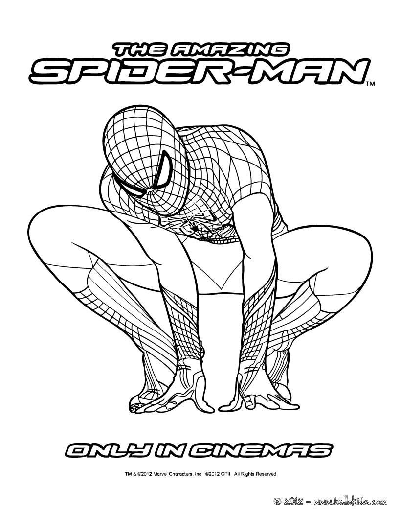 The Amazing Spiderman Online Coloring Pages Hellokids The Amazing Spiderman Online Coloring Pages Hellokids
