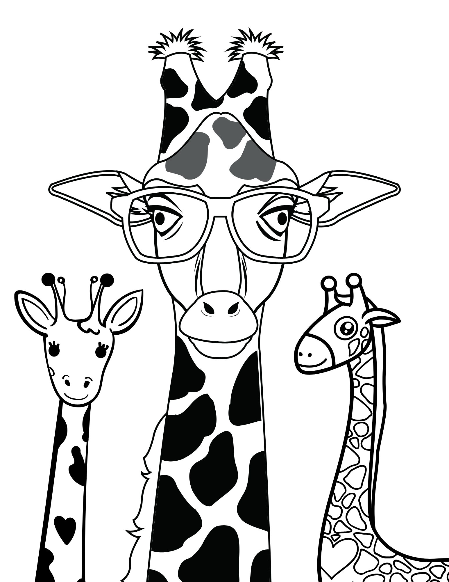 Giraffe Coloring Pages Lot To Color