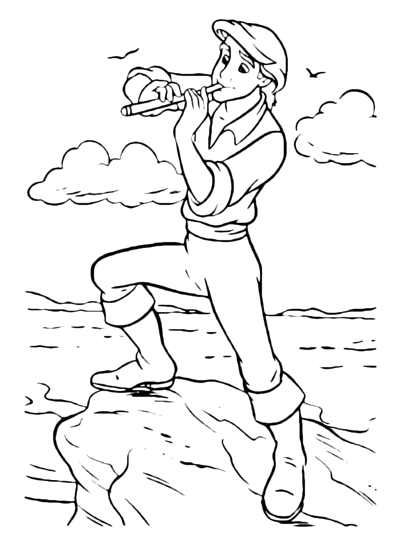 Prince Eric Little Mermaid Coloring Pages