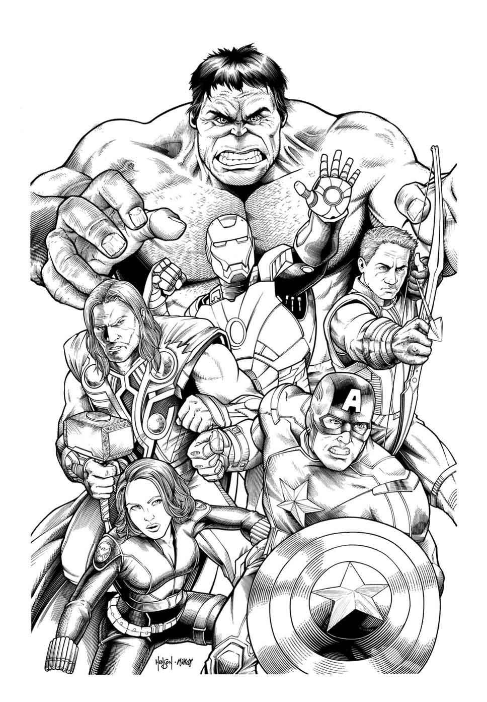 The Powerful Hulk And The Other Heroes Book And Comic Coloring Pages The Powerful Hulk And The Other Heroes Book And Comic Coloring Pages