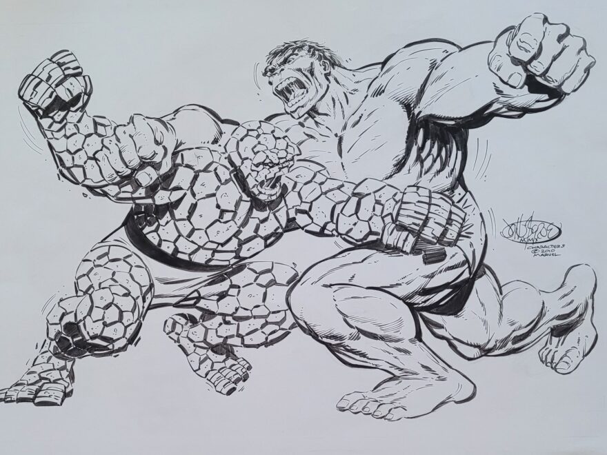 The Thing Vs The Hulk By John Byrne In Brian Norton s The Thing Vs The Hulk Comic Art Gallery Room