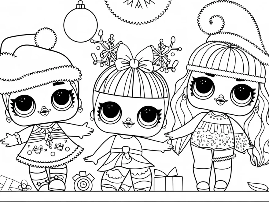 Top 10 Christmas LOL Doll Coloring Pages Fun For Kids HushVerse