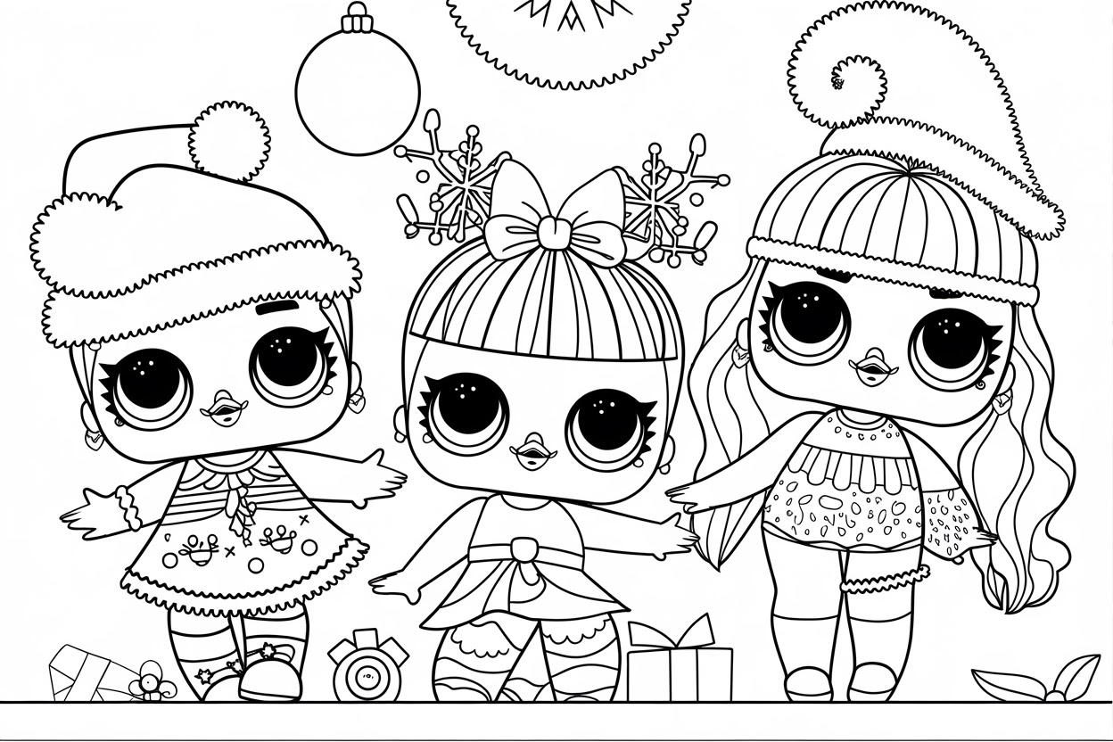 Top 10 Christmas LOL Doll Coloring Pages Fun For Kids HushVerse Top 10 Christmas LOL Doll Coloring Pages Fun For Kids HushVerse