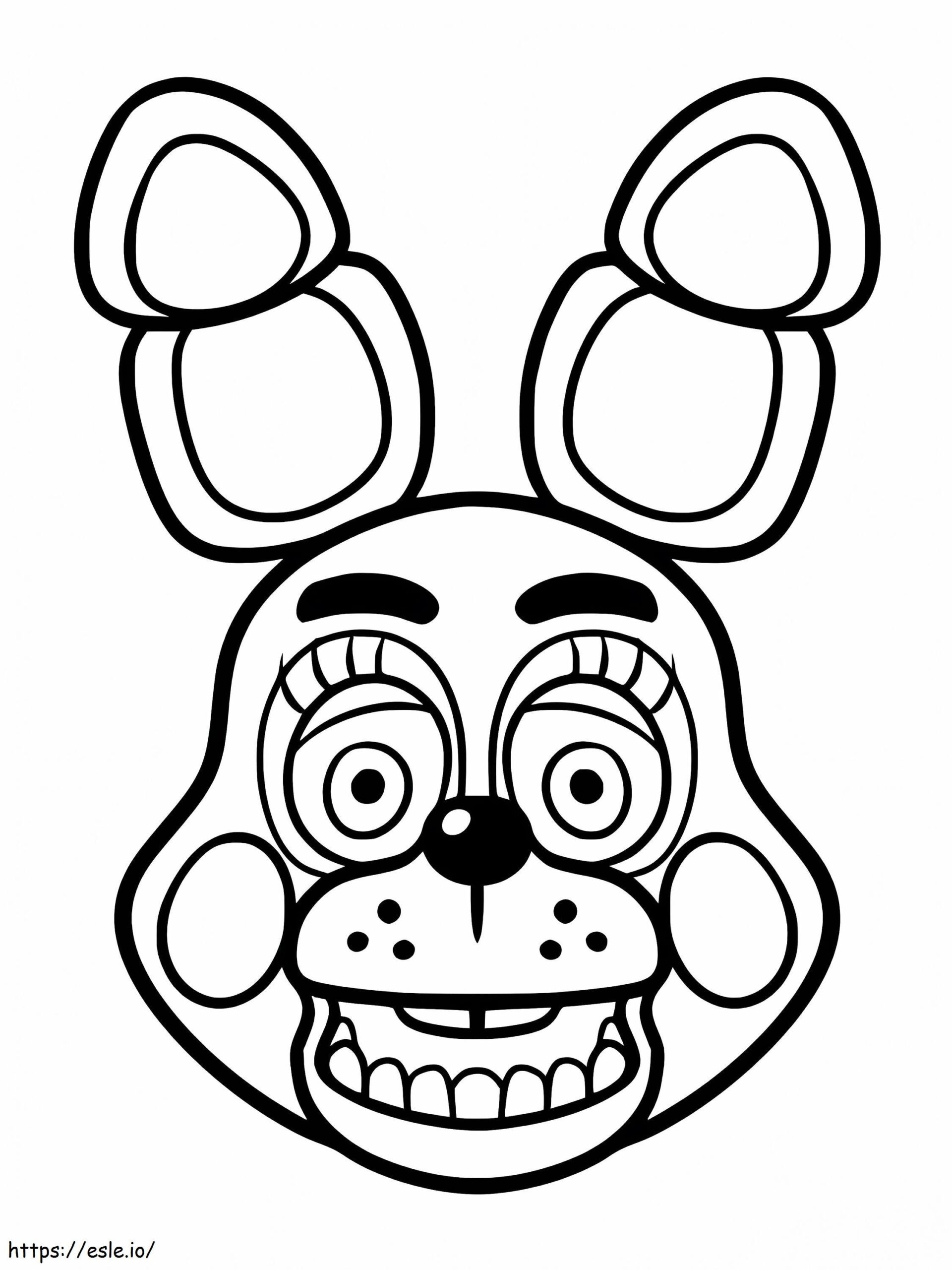 Toy Head Bonnie Coloring Page