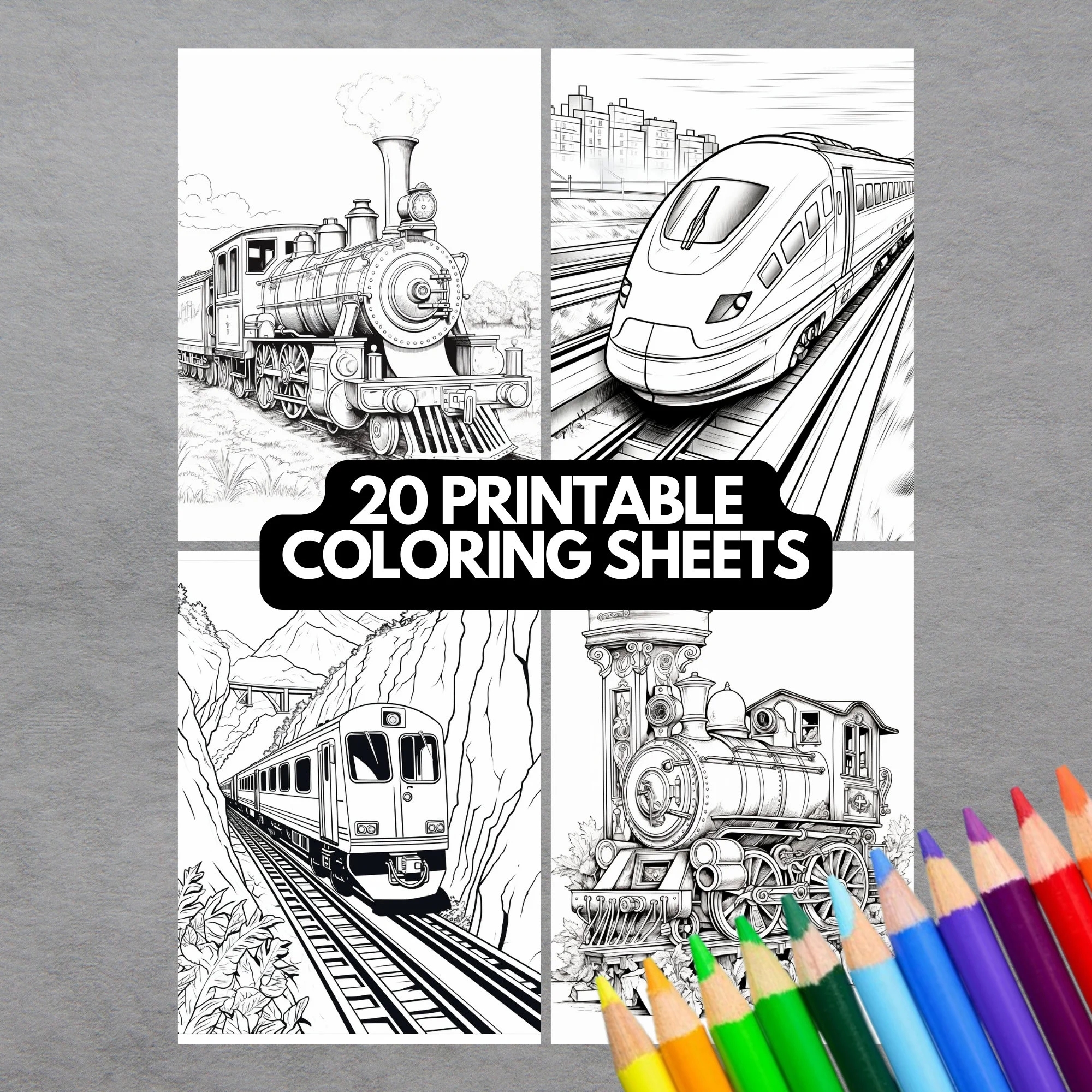 Train Coloring Pages Kids And Adult Coloring Book Fantasy Grayscale Coloring Page Instant Download Printable PDF File Kindergarten Etsy Train Coloring Pages Kids And Adult Coloring Book Fantasy Grayscale Coloring Page Instant Download Printable PDF File Kindergarten Etsy