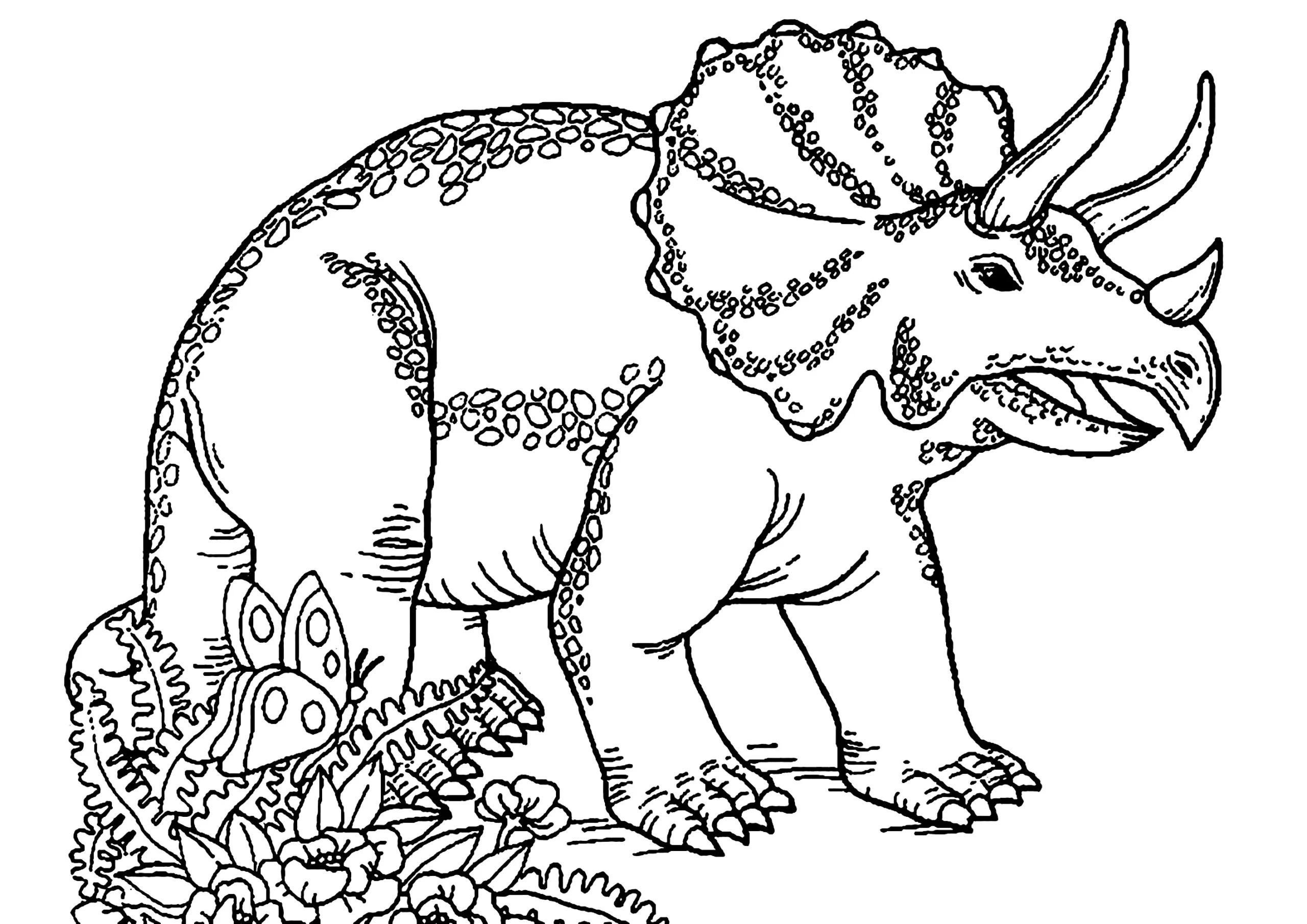 Hard Dinosaur Coloring Pages