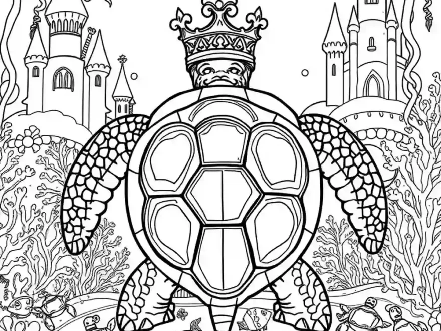 Turtle Coloring Pages Free PDF Printables