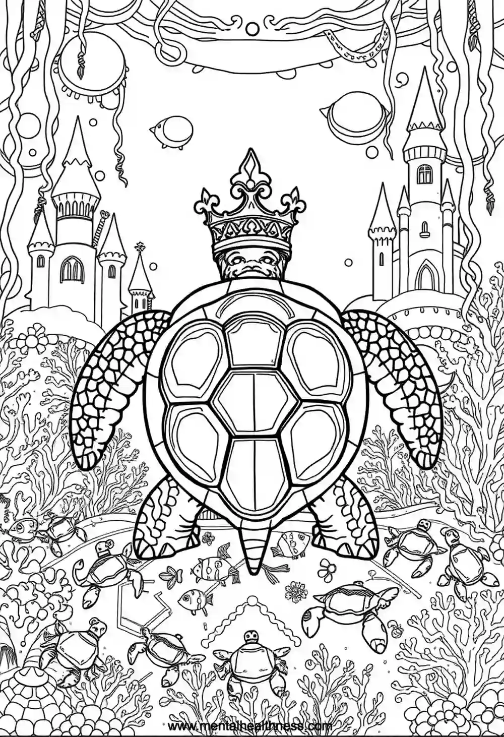 Turtle Coloring Pages Free PDF Printables 