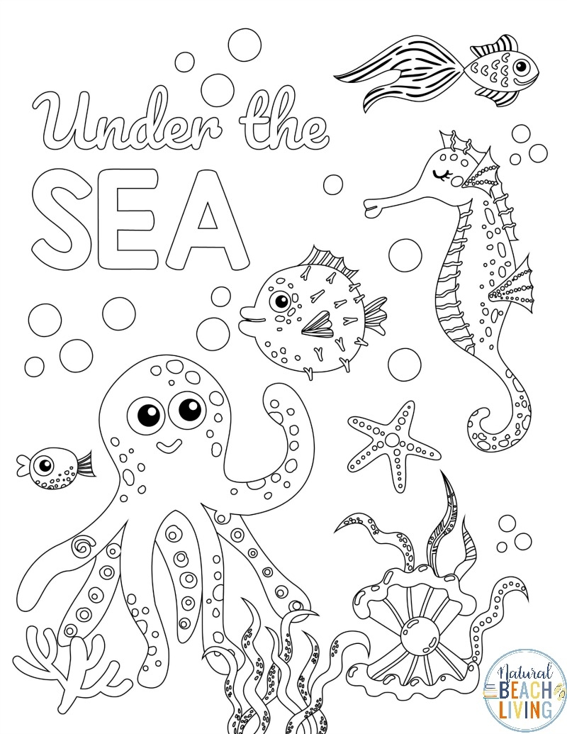 Sea Theme Coloring Pages