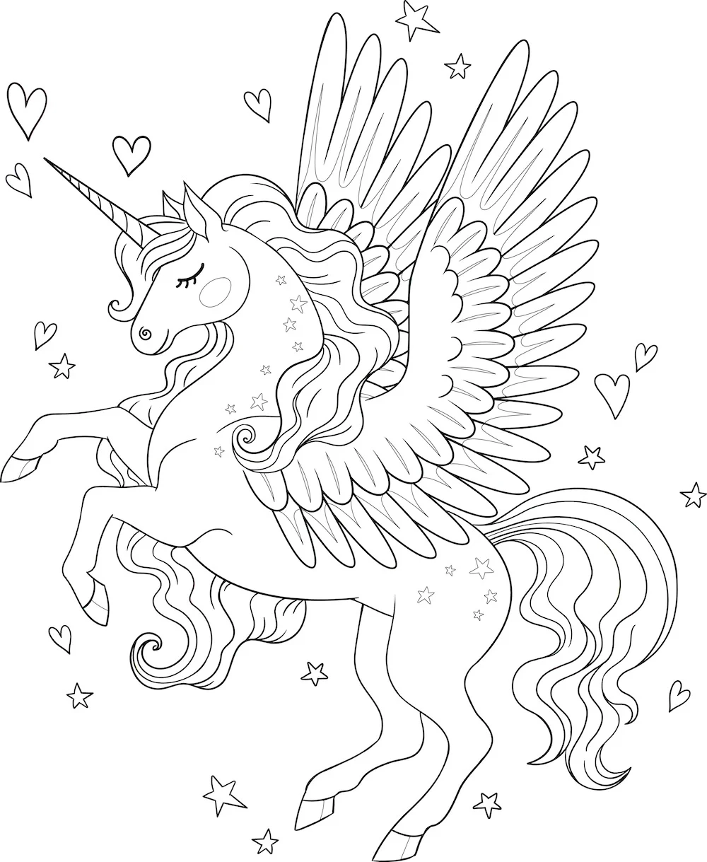 Unicorn Coloring Pages Free Download Printable PDF Unicorn Coloring Pages Free Download Printable PDF