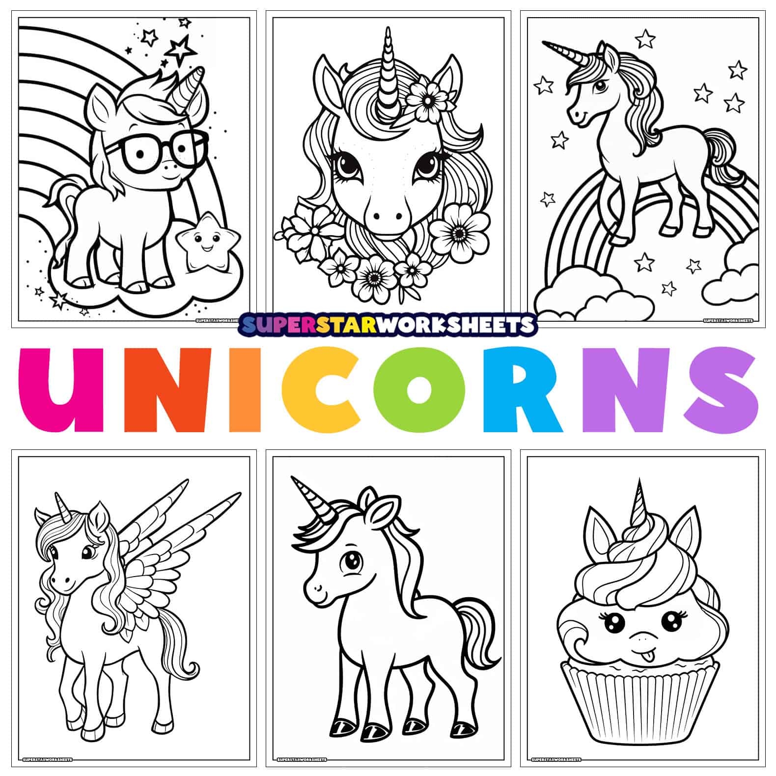 Unicorn Coloring Pages Free Printables Superstar Worksheets Unicorn Coloring Pages Free Printables Superstar Worksheets