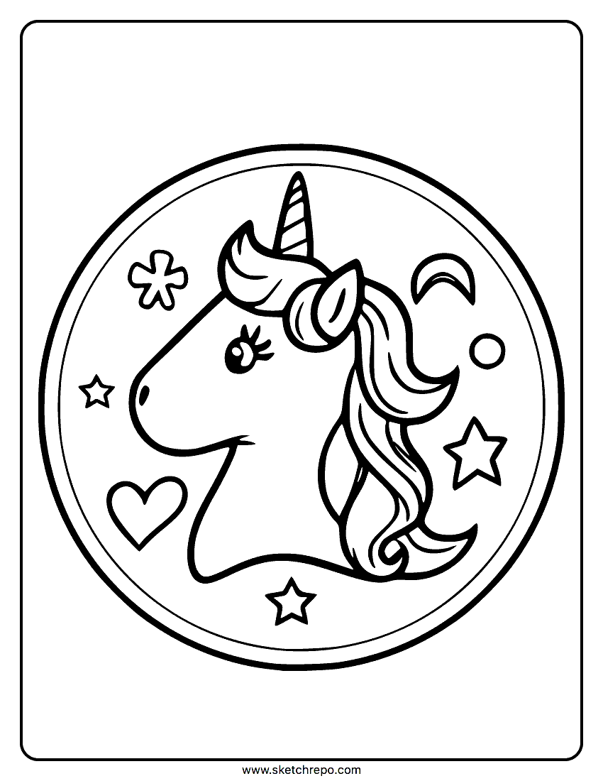 Unicorn Coloring Pages Sketch Repo