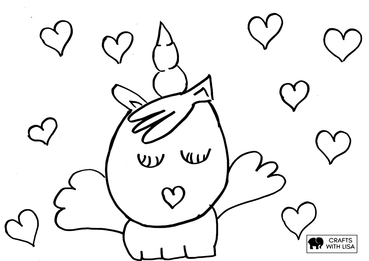 Unicorn With Wings Coloring Page Crafts With Lisa Unicorn With Wings Coloring Page Crafts With Lisa