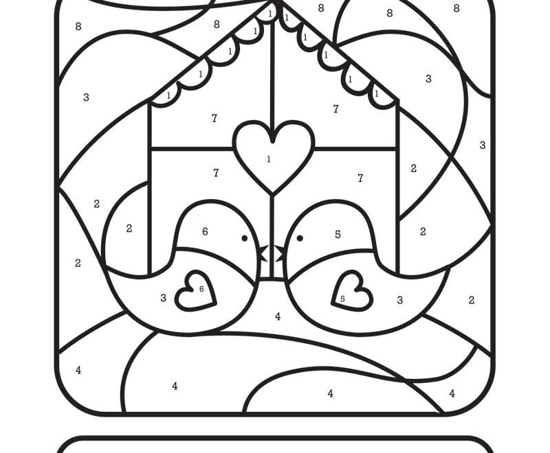 Valentine s Day Color By Number Free Printable PDF Fun Loving Families