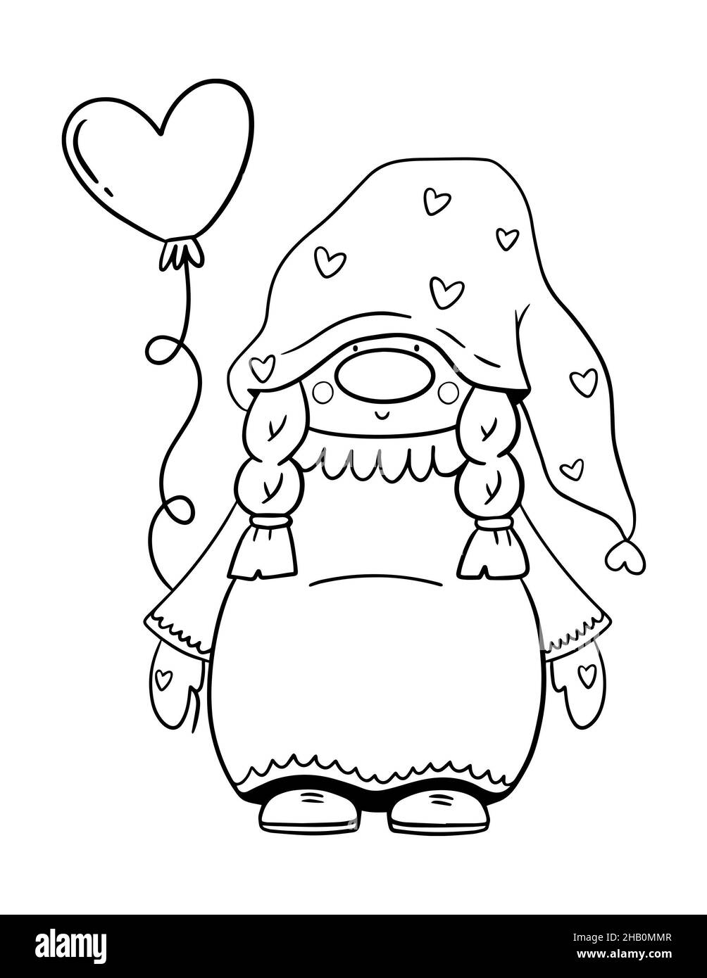 Girl Valentine Coloring Pages