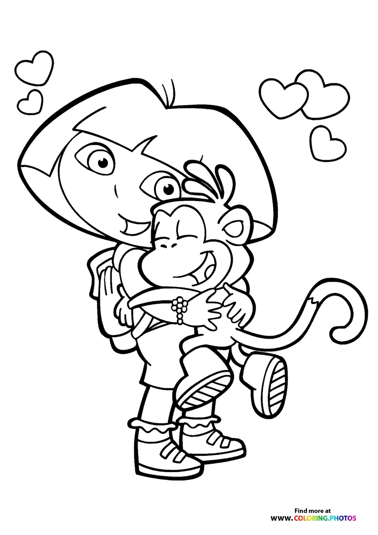 Valentines Dora The Explorer Coloring Pages For Kids Valentines Dora The Explorer Coloring Pages For Kids