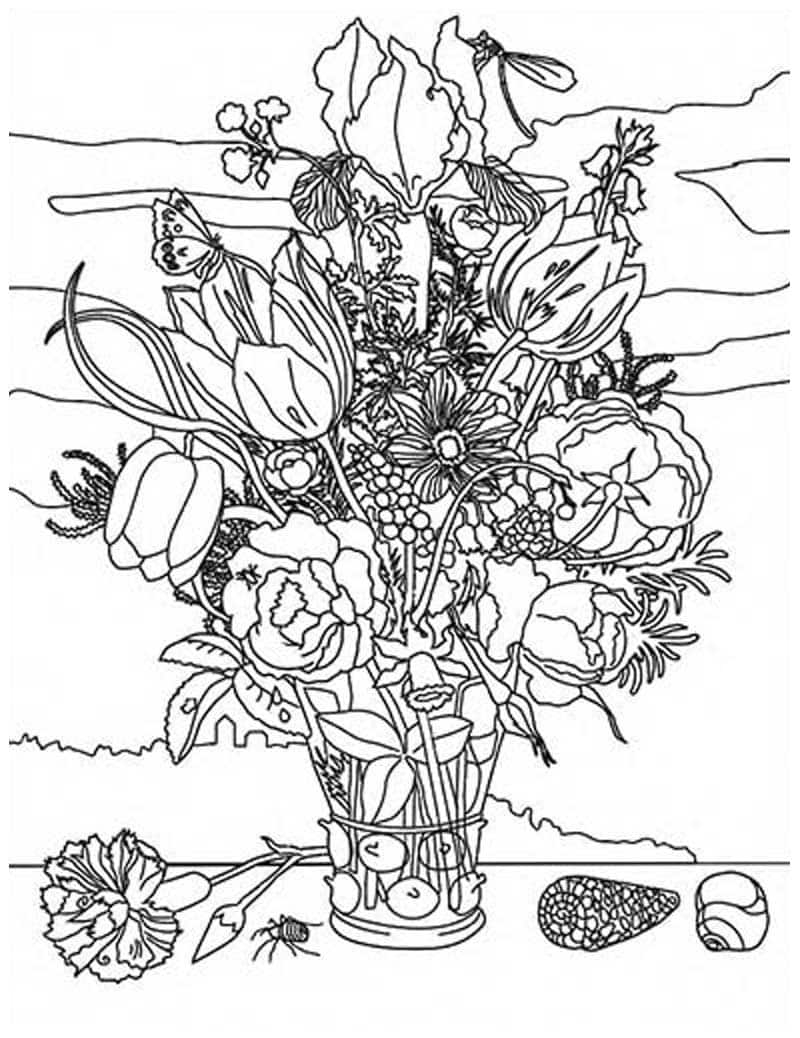 Van Gogh Sunflower Coloring Page Free Printable Sheets For Kids Van Gogh Sunflower Coloring Page Free Printable Sheets For Kids
