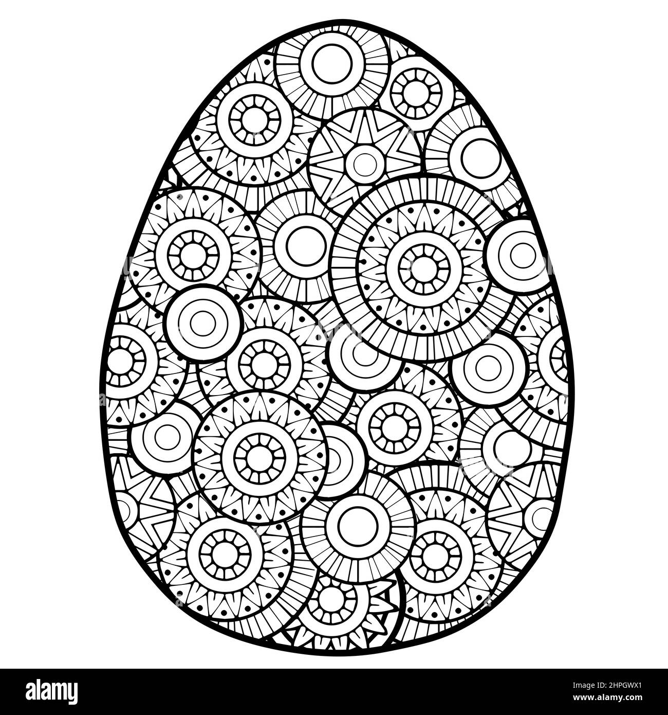 Vector Coloring Page Black Contour Detailed Easter Egg In Mandala Style On White Background Stock Vector Image Art Alamy Vector Coloring Page Black Contour Detailed Easter Egg In Mandala Style On White Background Stock Vector Image Art Alamy
