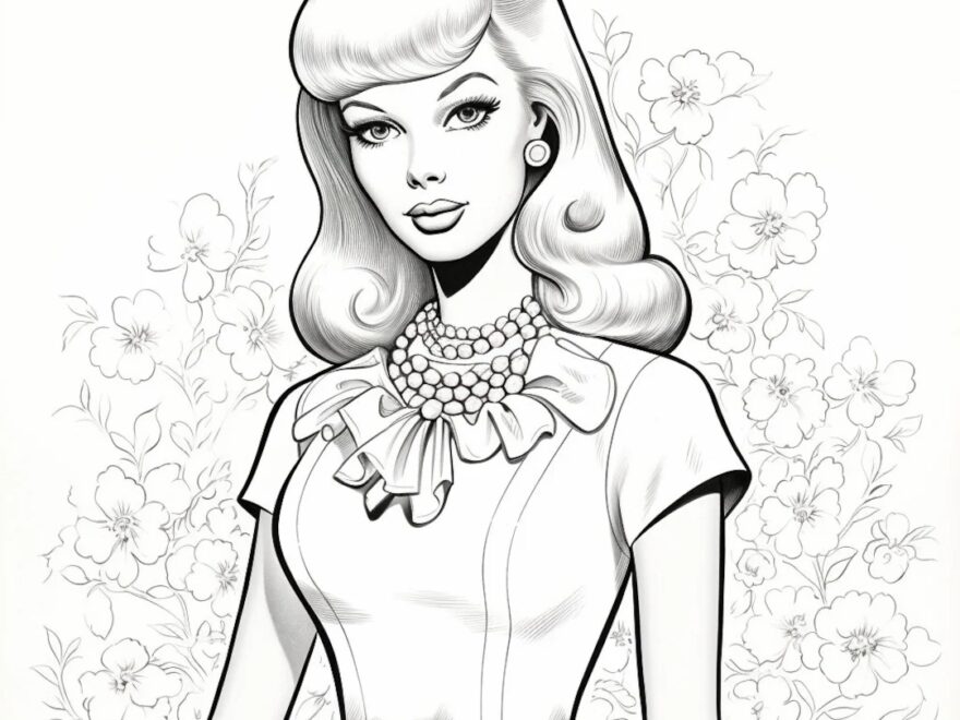 Vintage Barbie Coloring Pages Digital Download Set Of 10 Etsy