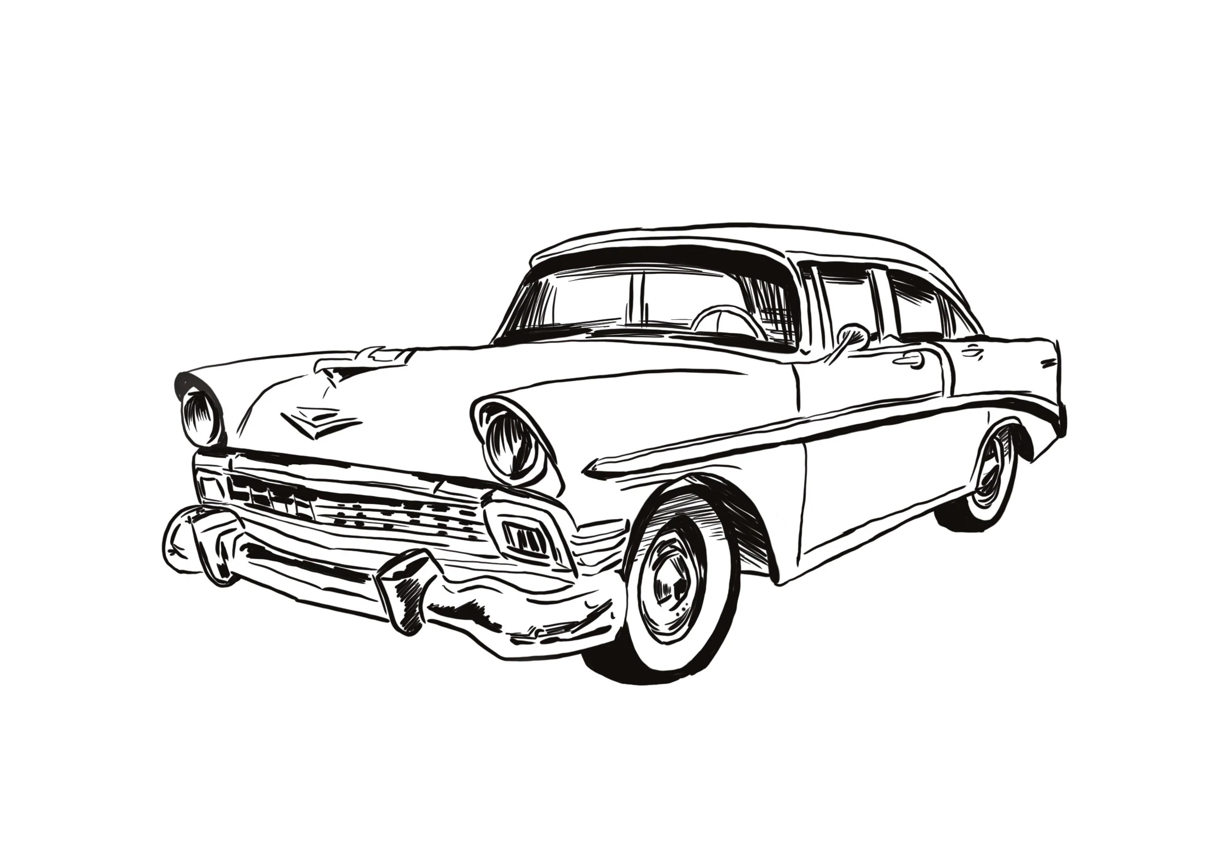 Vintage Car Coloring Page Etsy Vintage Car Coloring Page Etsy
