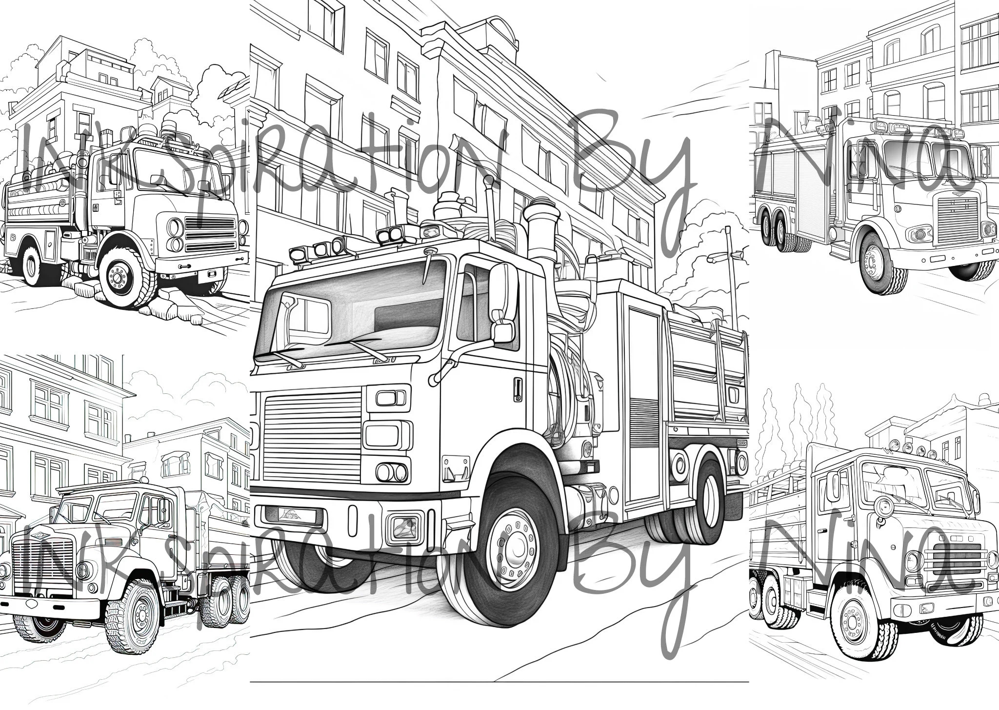 Vintage Fire Truck In City Coloring Book 28 Detail Greyscale Adult Kids Colouring Page A4 Size Sheet Printable Digital PDF Download Etsy Vintage Fire Truck In City Coloring Book 28 Detail Greyscale Adult Kids Colouring Page A4 Size Sheet Printable Digital PDF Download Etsy