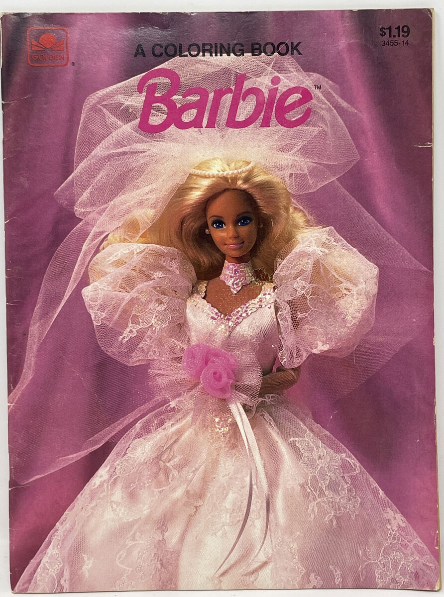 Vintage Golden BRIDE BARBIE Coloring Book Mattel See Pictures EBay Vintage Golden BRIDE BARBIE Coloring Book Mattel See Pictures EBay