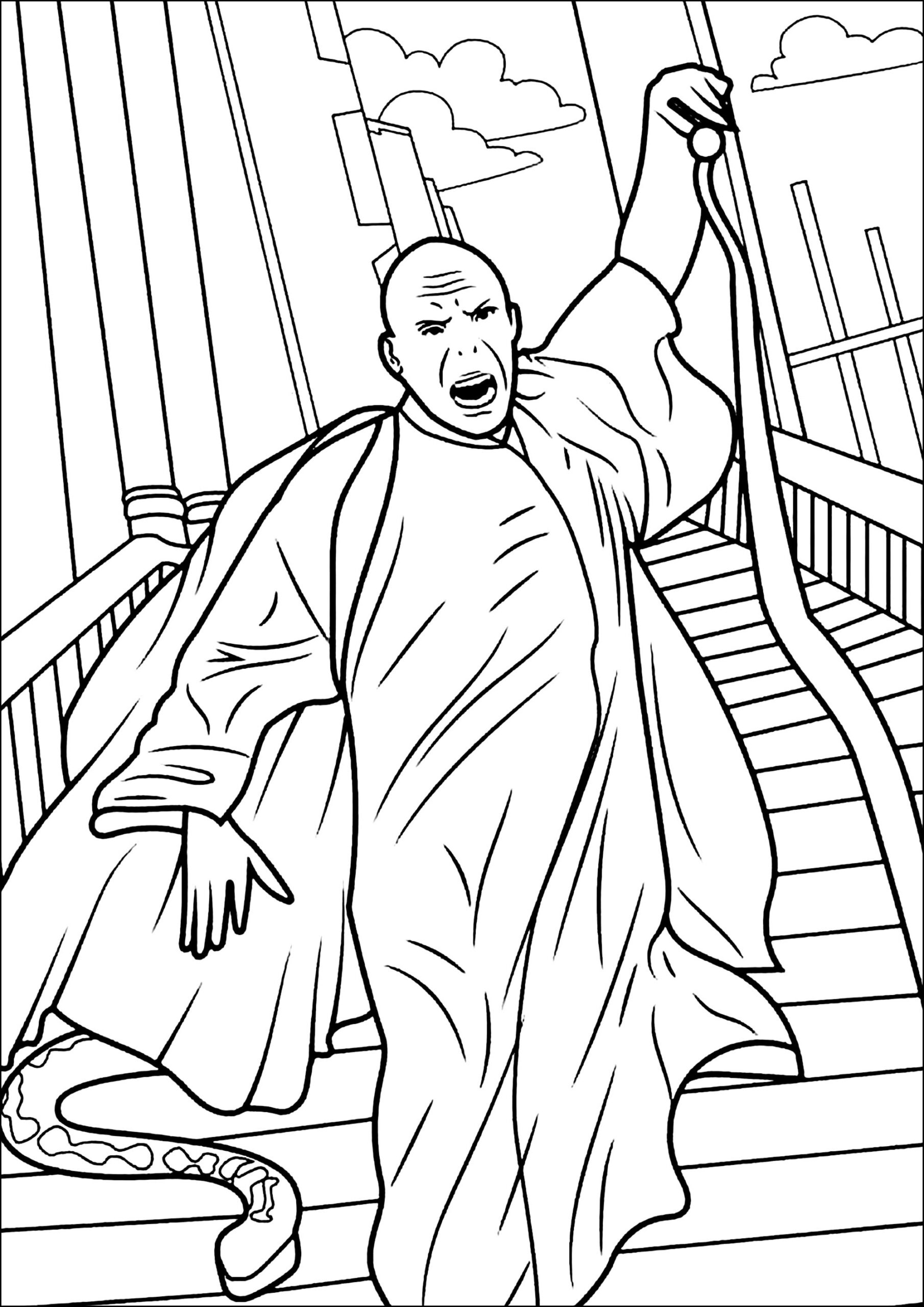 Voldemort In The Final Battle Harry Potter Coloring Pages Voldemort In The Final Battle Harry Potter Coloring Pages