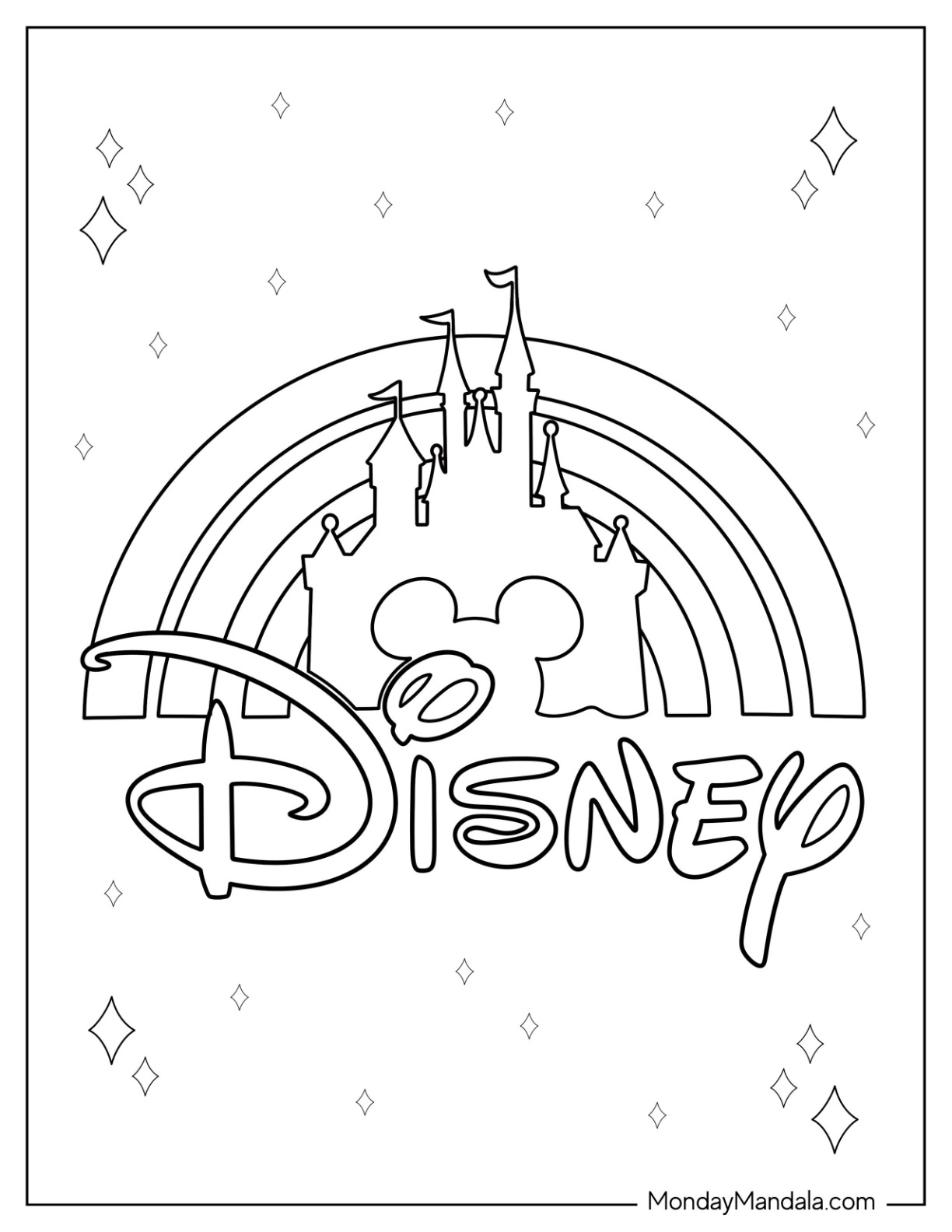 Disney World Coloring Pages For Kids