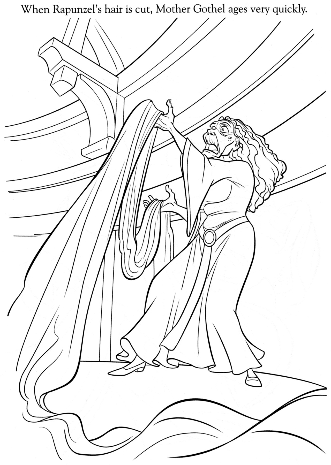 When Rapunzel s Hair Is Cut Mother Gothel Ages Very Quickly There Were Other Coloring Pages Of This Drawing With Different artoftangled On Tumblr When Rapunzel s Hair Is Cut Mother Gothel Ages Very Quickly There Were Other Coloring Pages Of This Drawing With Different artoftangled On Tumblr