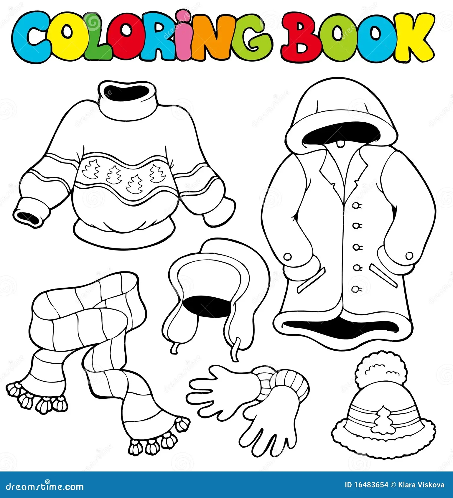 Winter Clothing Coloring Pages Winter Clothing Coloring Pages