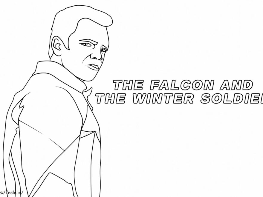 Winter Soldier Bucky Barnes Coloring Page