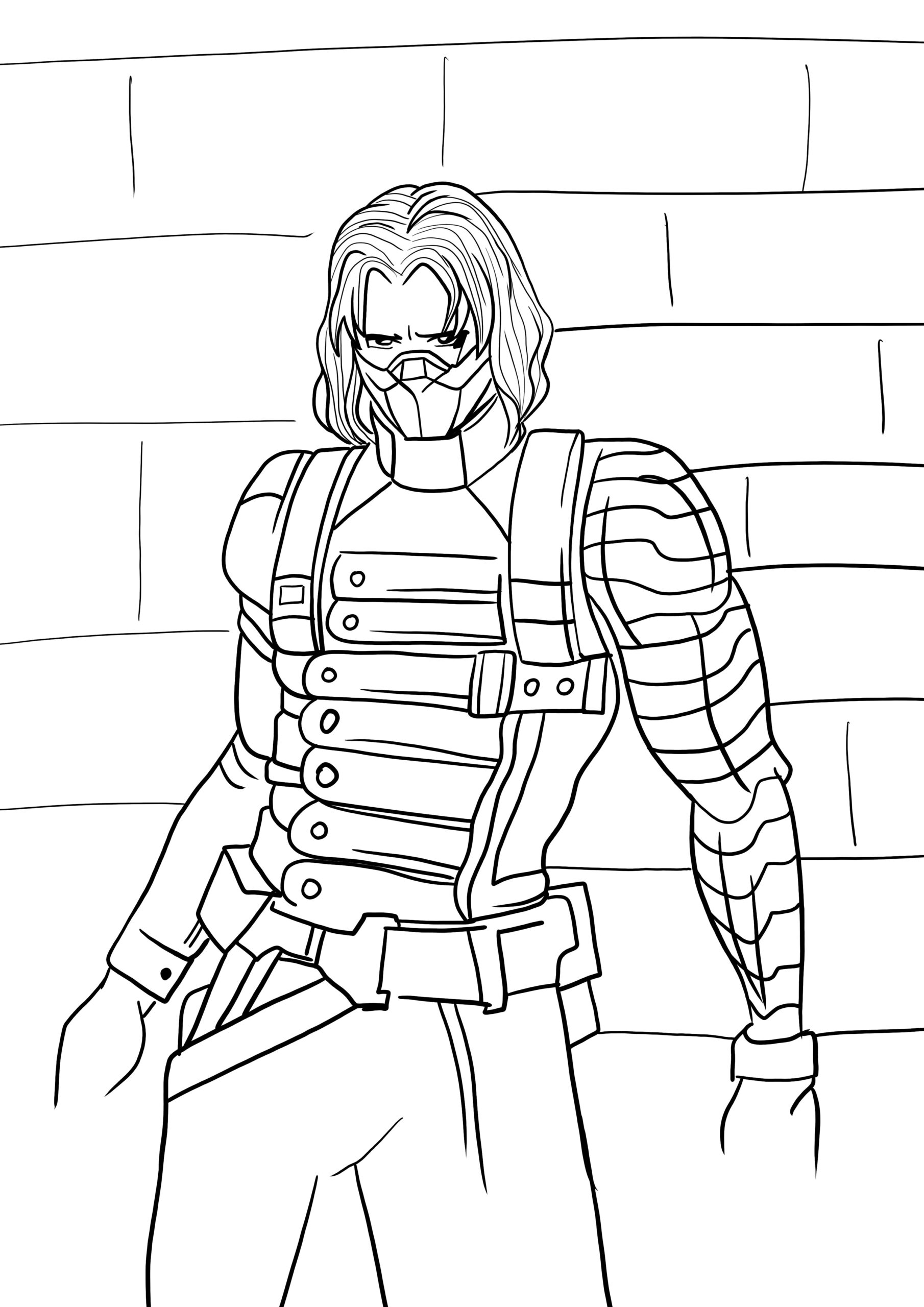 Bucky Barnes Coloring Pages
