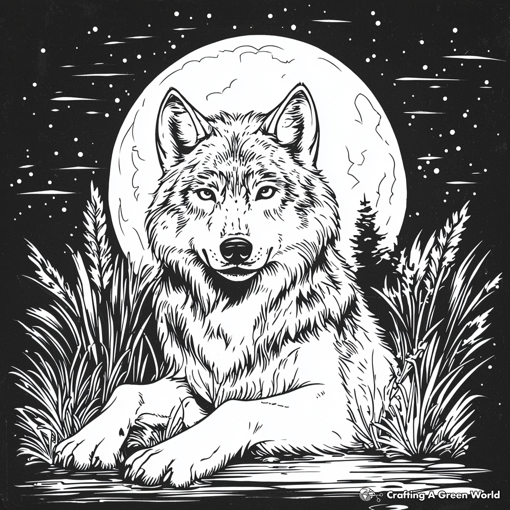 Wolf Coloring Pages Free Printable 
