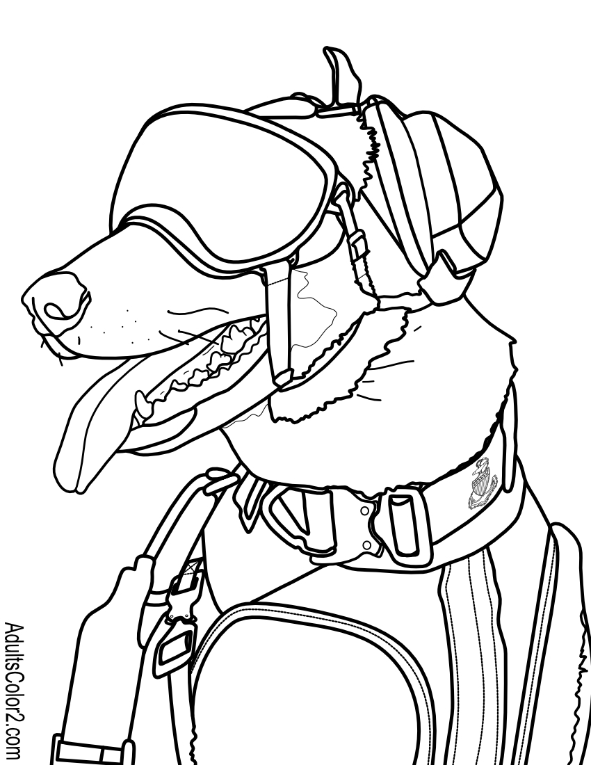 Service Dog Coloring Pages