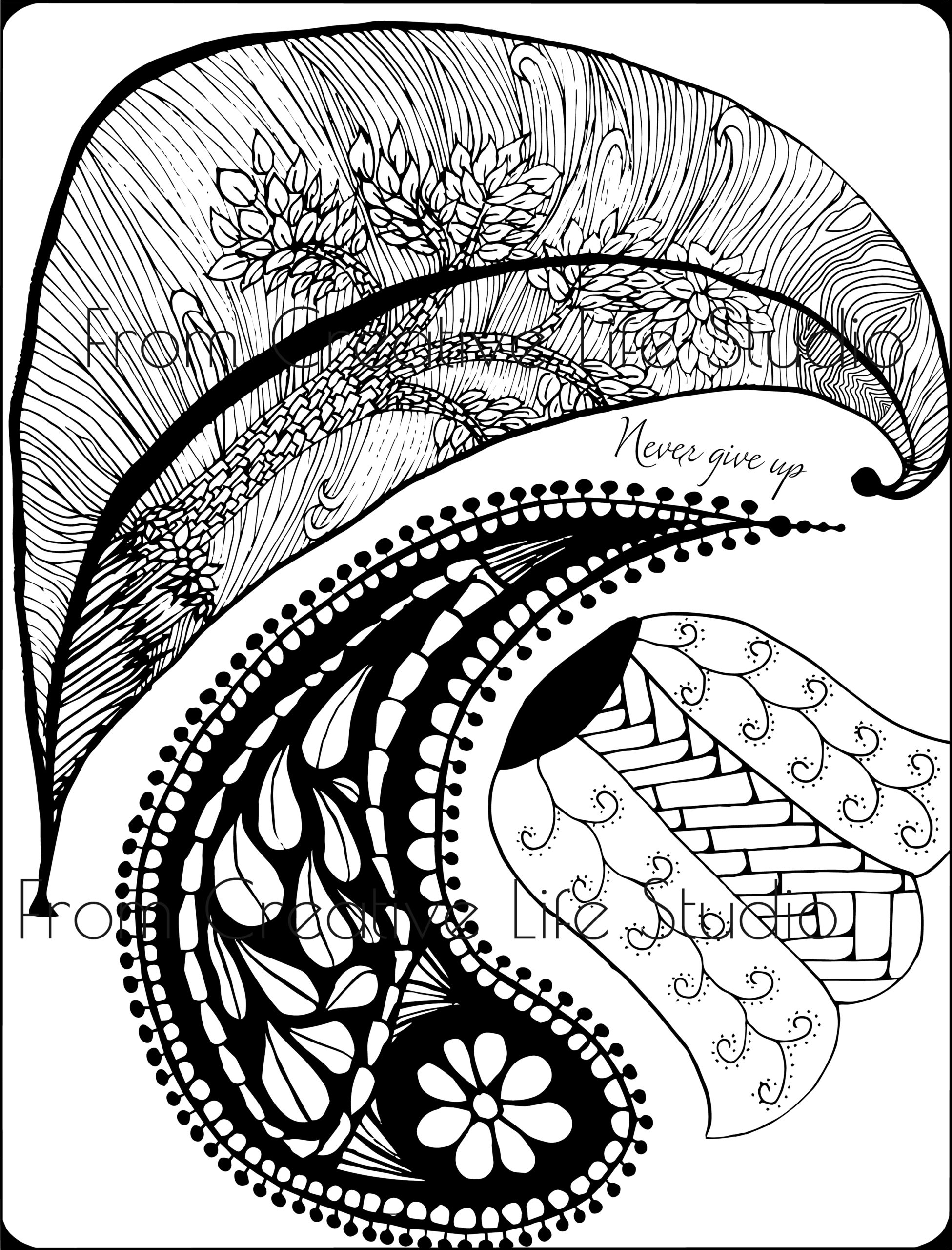 Zen Paisley Adult Coloring Page Creative Life Studio Zen Paisley Adult Coloring Page Creative Life Studio