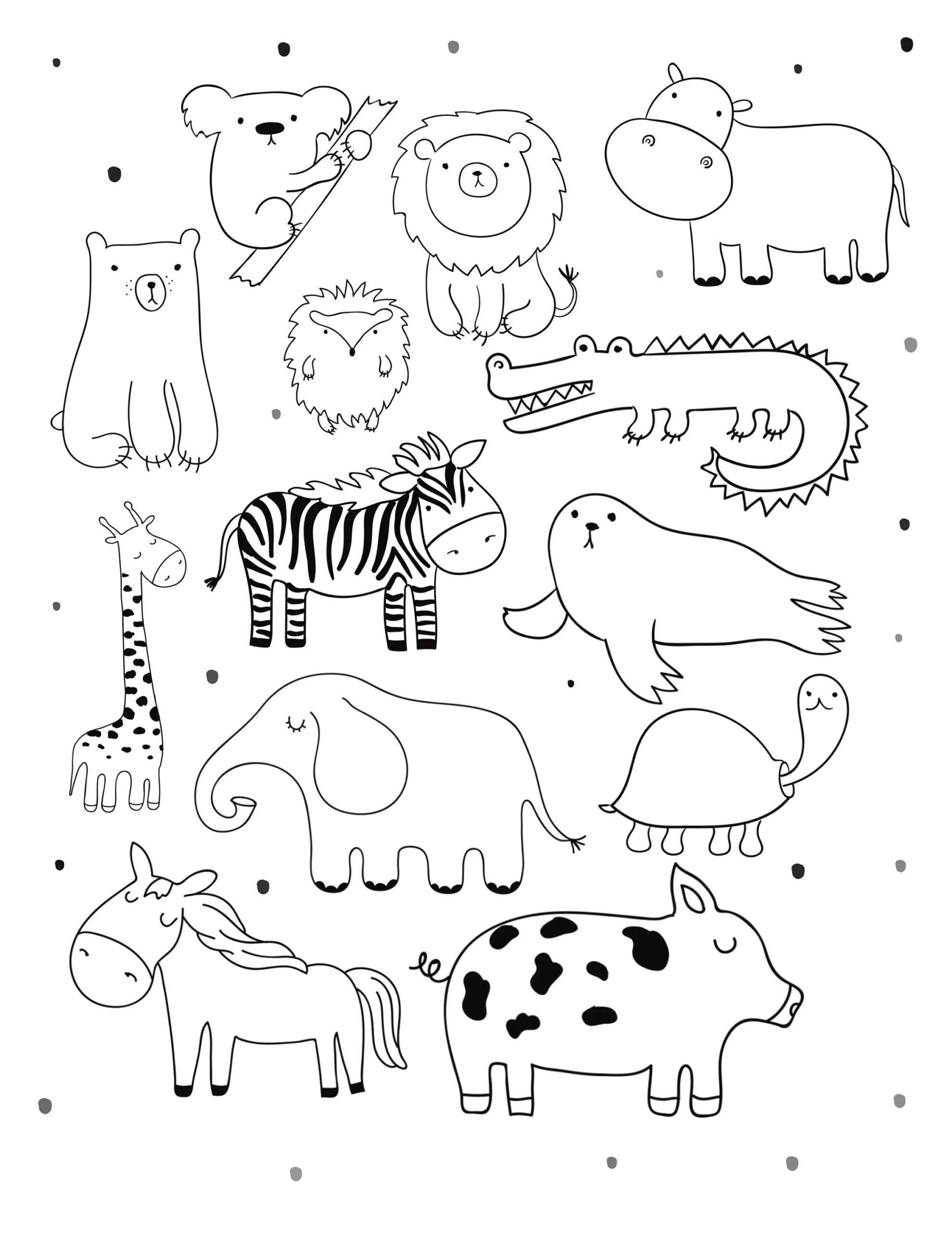 Baby Zoo Animals Coloring Pages Baby Zoo Animals Coloring Pages